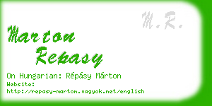 marton repasy business card