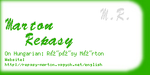 marton repasy business card